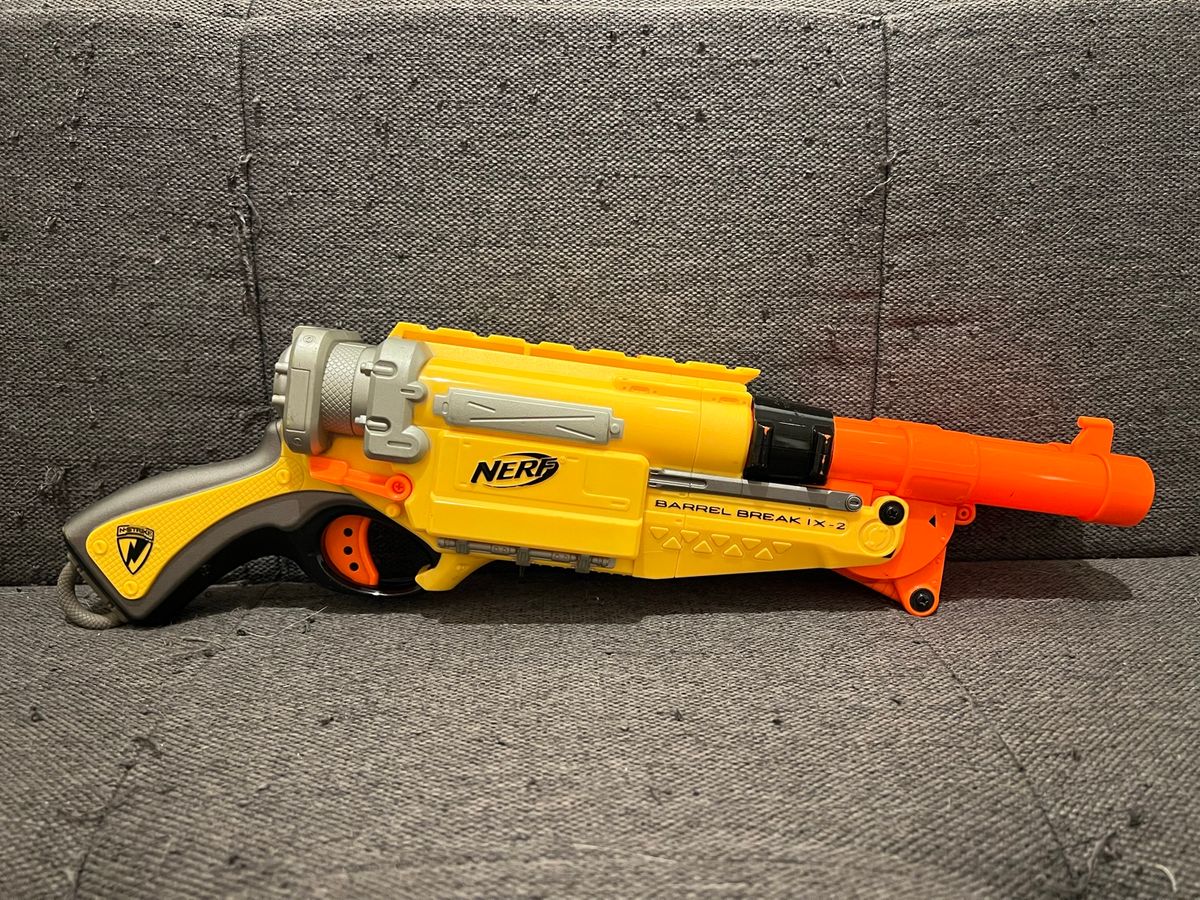Nerf BARREL BREAK IX-2 トイガン Nerf Barrel Break Ix-2 + Munição | Nerf Usado 118243504 | enjoei