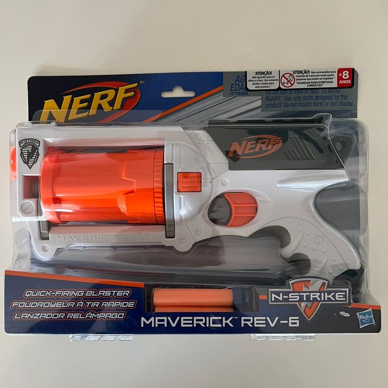 Nerf Maverick Rev 6 | Brinquedo Hasbro Nunca Usado 95576009 | enjoei