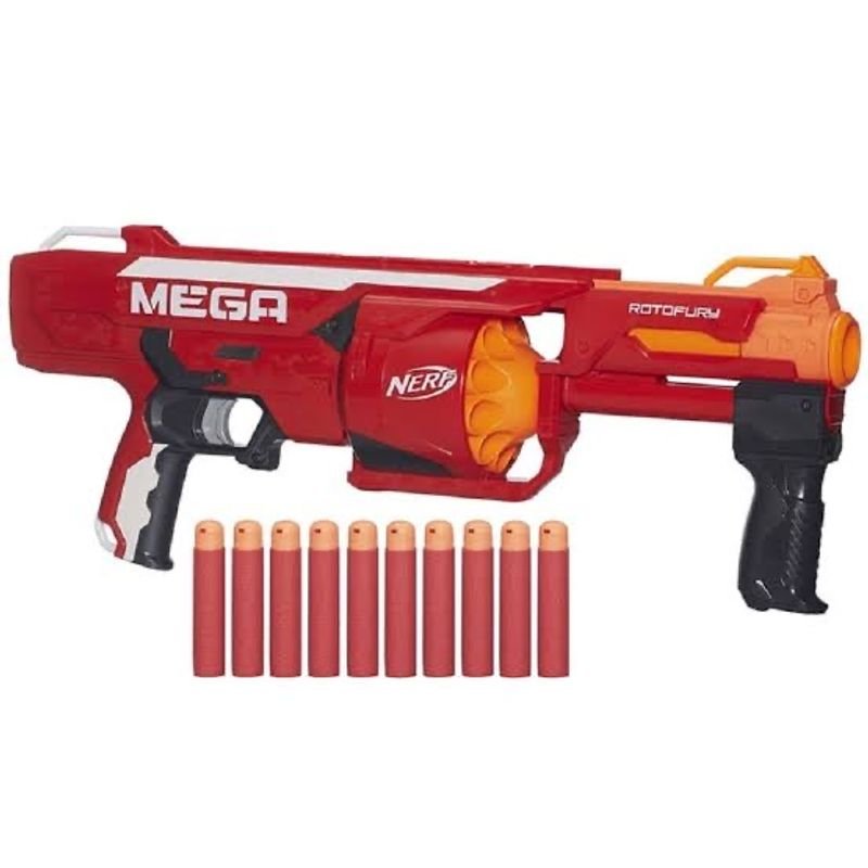 Arma Nerf Mega Vermelha Grande sem Balas | Brinquedo Nerf Usado 49272500 |  enjoei