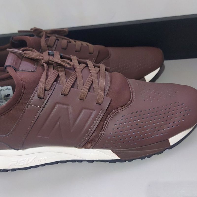 New balance store 247 couro marrom