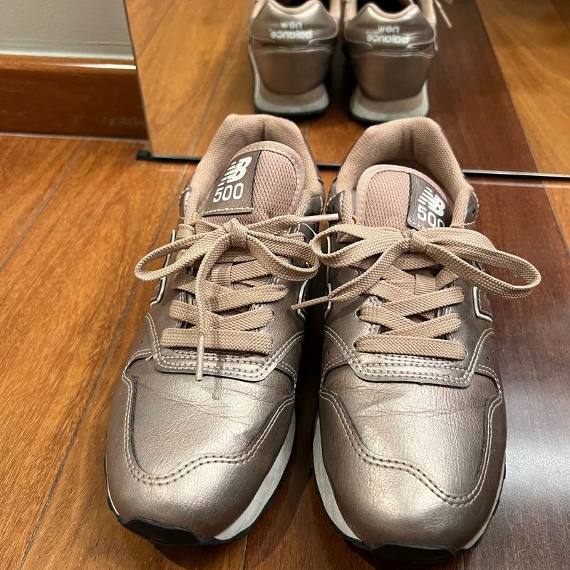 Balance 500 Grey New Balance With Rose Gold New Balance Grau