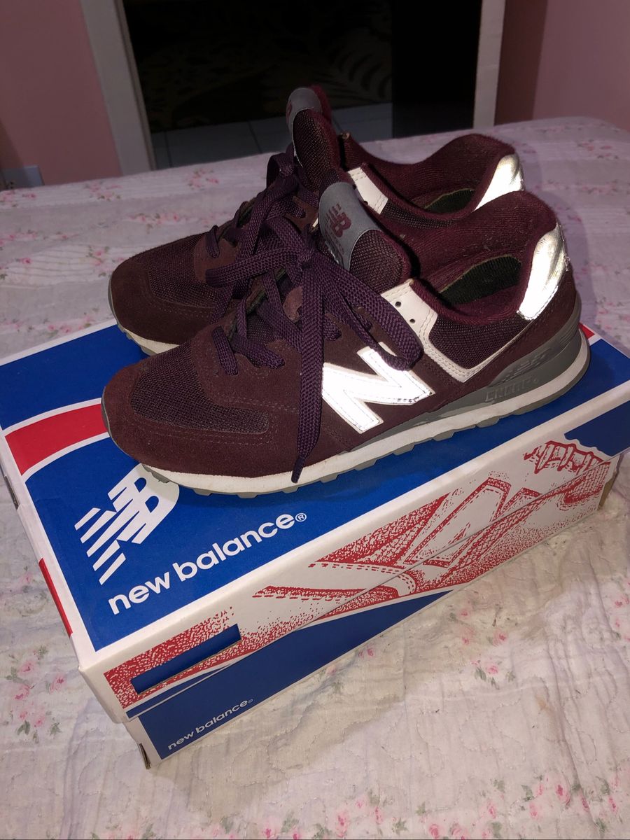 new balance bordo feminino