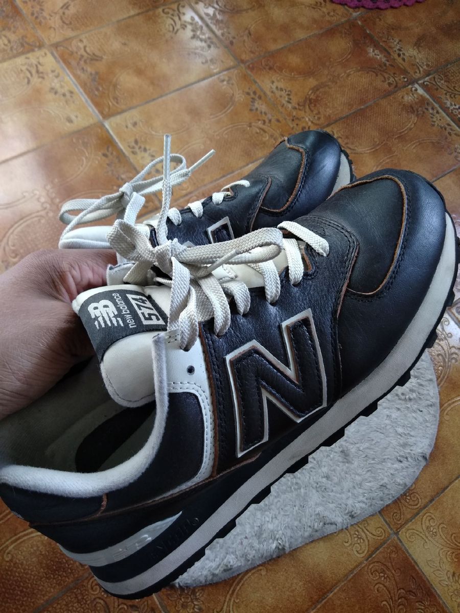 tenis new balance 574 couro