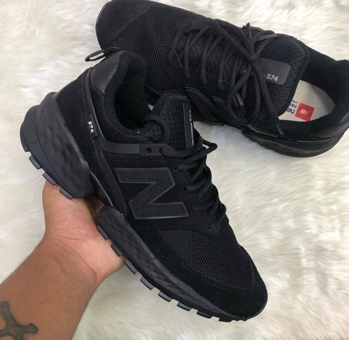 new balance 574 masculino preto