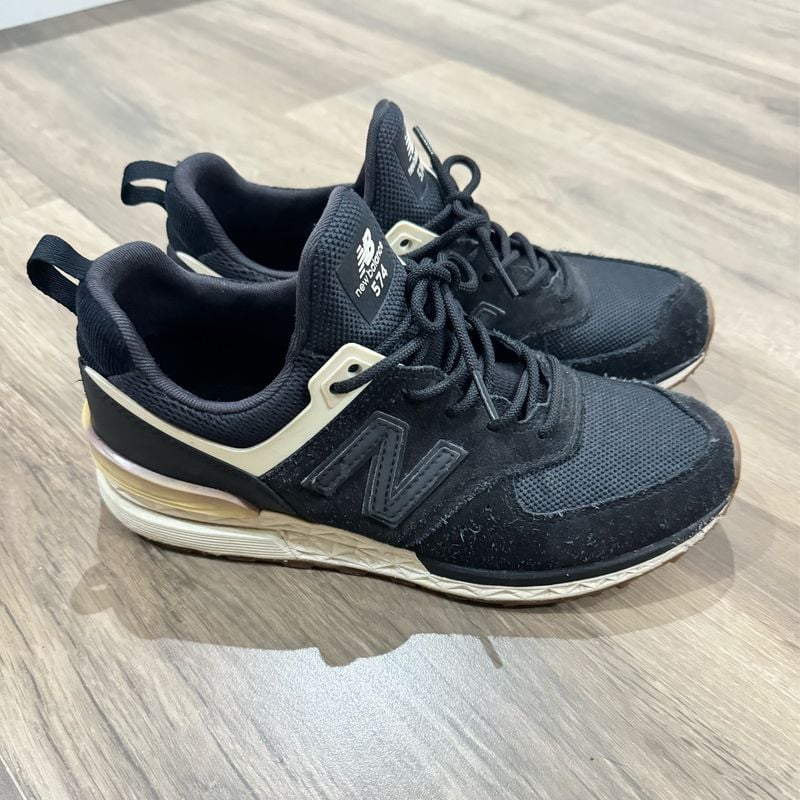 Tenis New Balance 574 Feminino Preto New Balance 574 Sport Preto