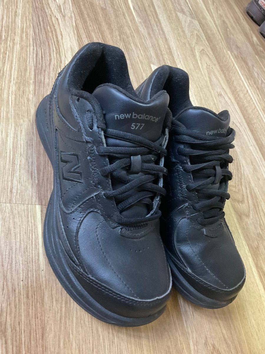 New balance best sale de couro preto