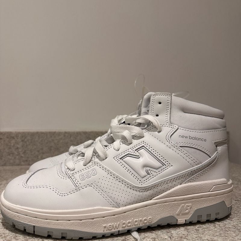 New Balance 650 Cano Alto - Triple White | New Balance Nunca Usado