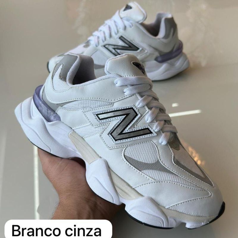New Balance 9060 Branco e Cinza Feminino Casual Tamanho 35 Nunca Usado Acompanha Caixa Tenis Feminino New Balance Nunca Usado 107452316 enjoei