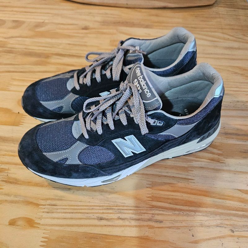 New balance outlet azul e cinza