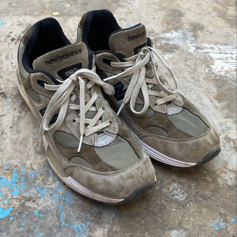 Tênis New Balance 992 Masculino Cinza Giày New Tenis 992 New Balance New  Balance 992 White Silver Nimbus