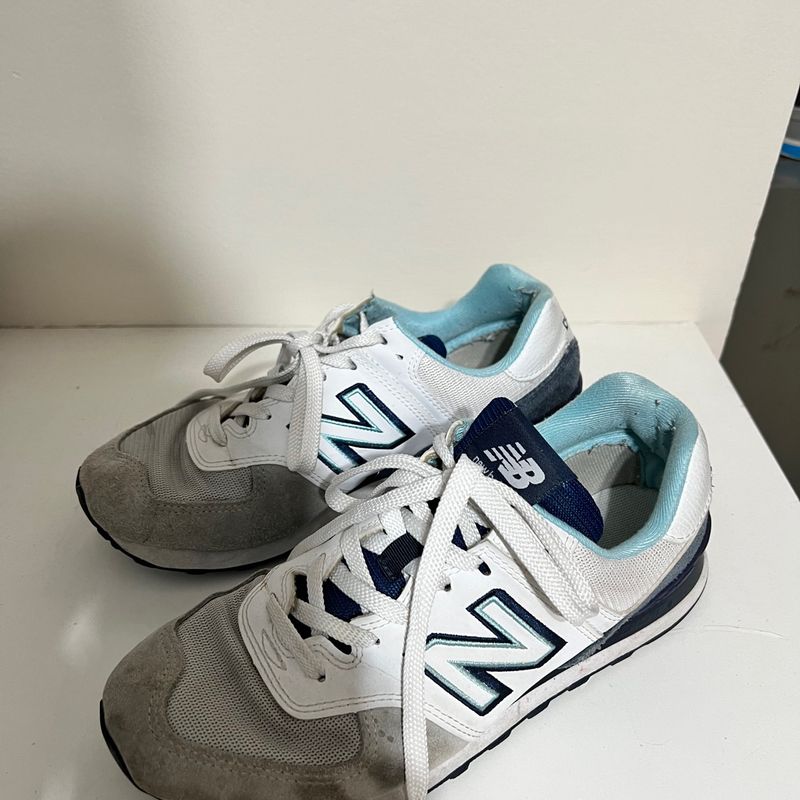 New balance clearance azul e branco