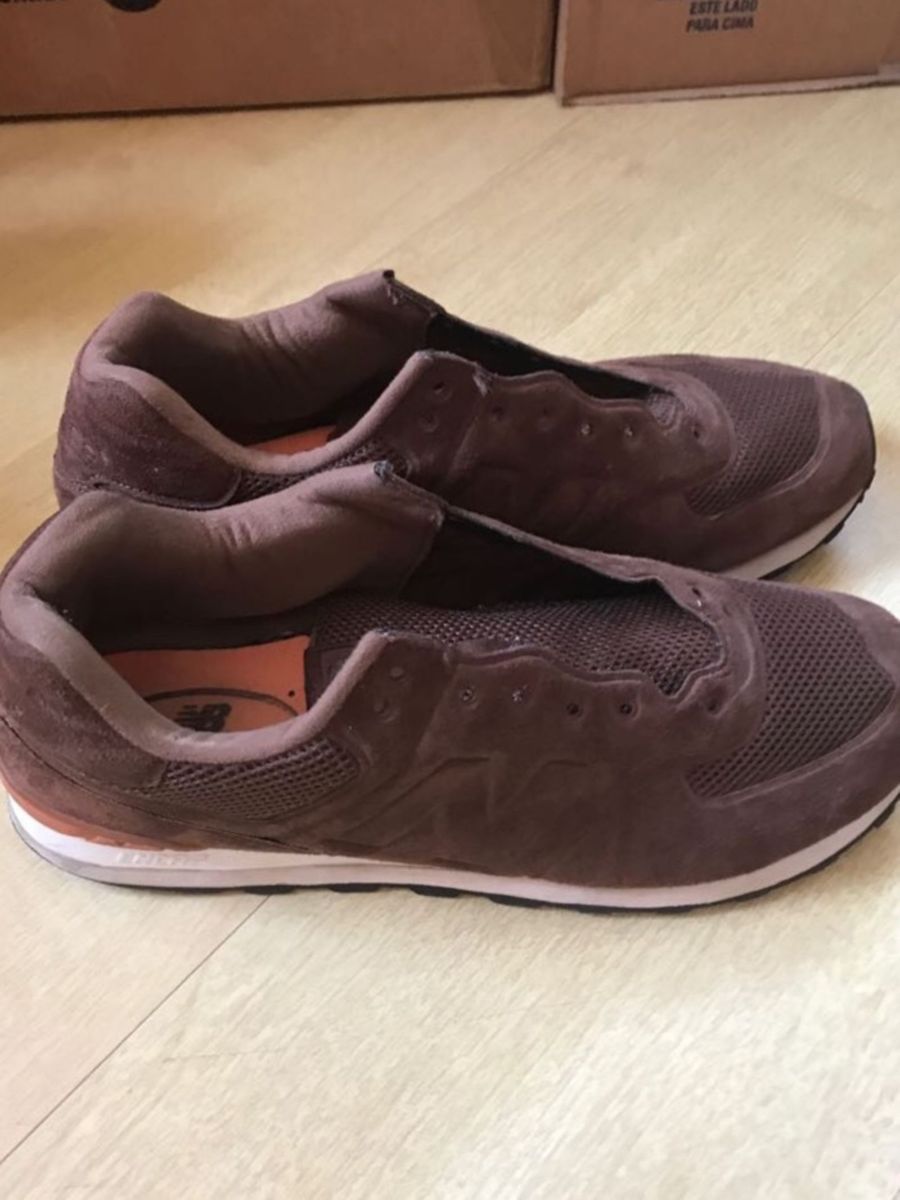 new balance camurça marrom