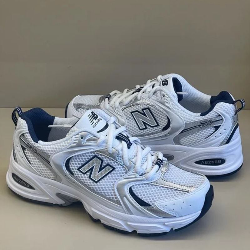 New balance azul e branco best sale