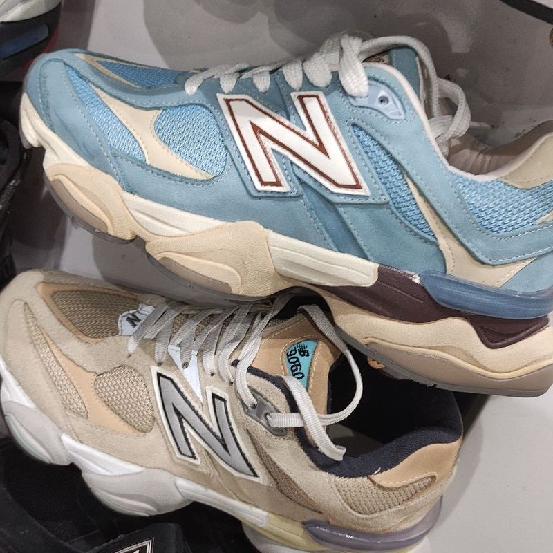 New balance 990 hot sale azul e cinza