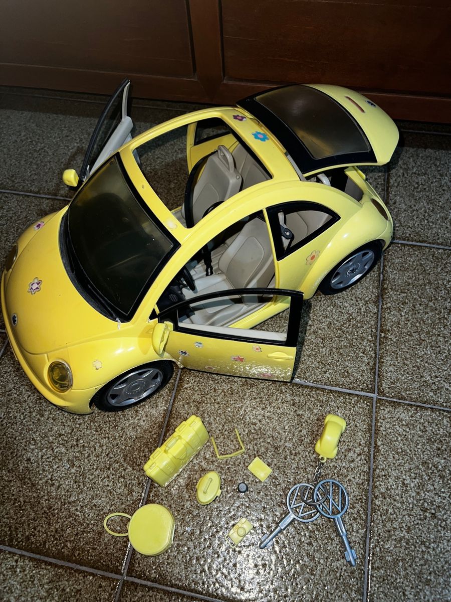 Barbie yellow hot sale car