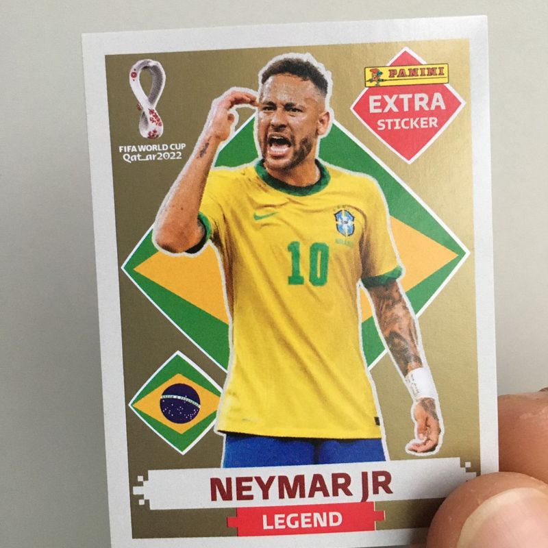 Figurinha do álbum da Copa do Mundo do Qatar 2022, NEYMAR JR EXTRA LEGEND  GOLD