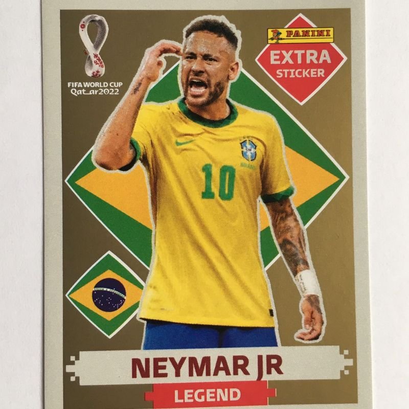 Neymar Jr Ouro (Gold) - Figurinha da Copa do Mundo 2022