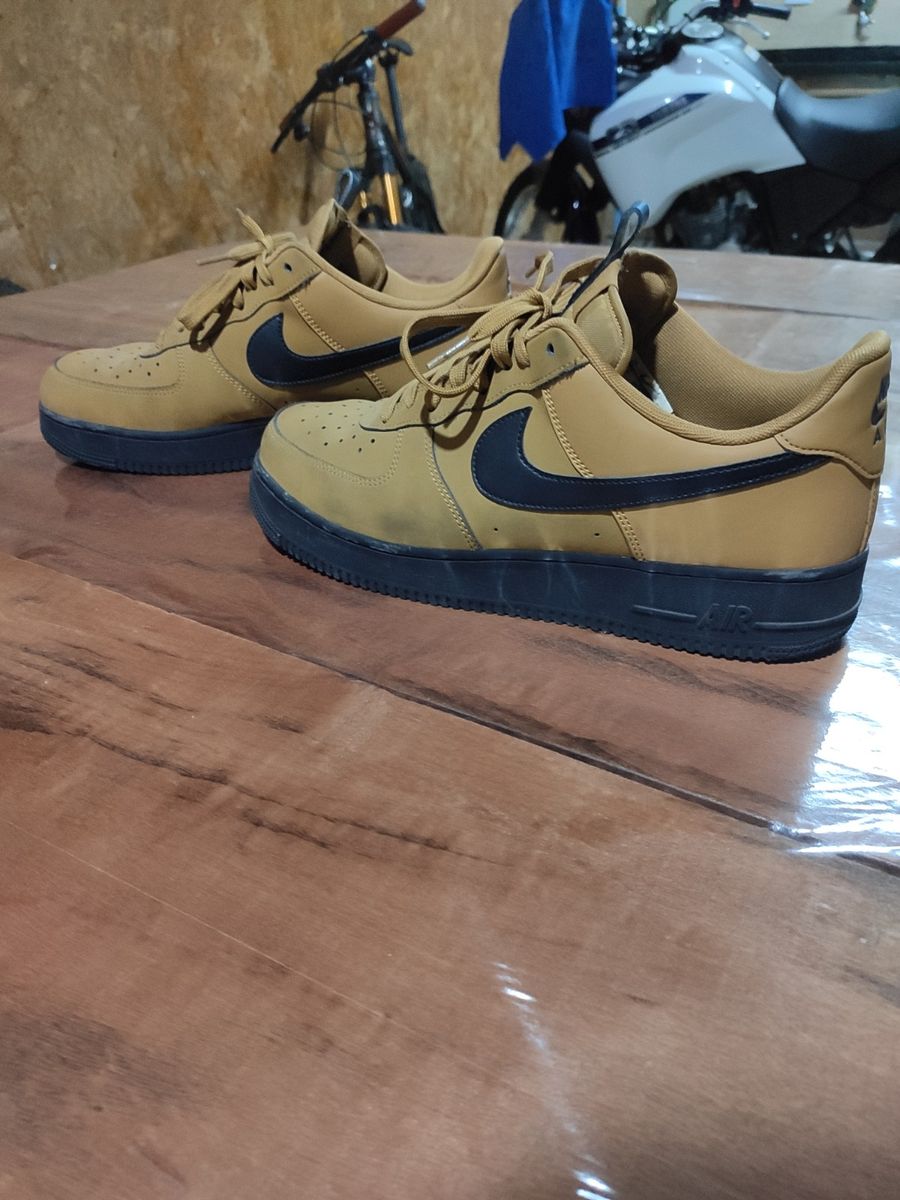 nike air force 1 07 wheat black midnight navy