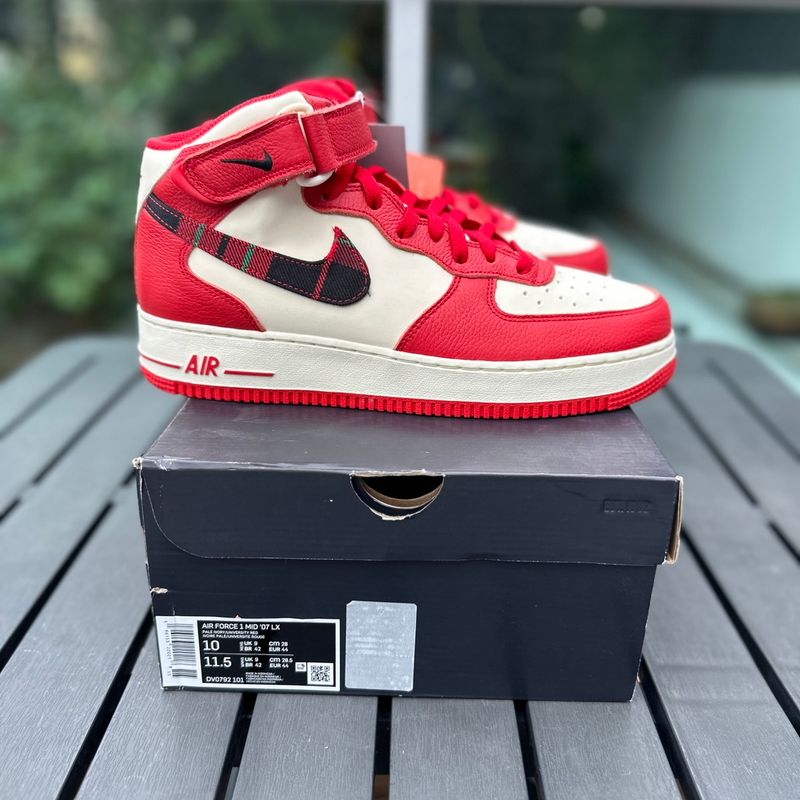 Nike air force 2024 1 mid vermelho