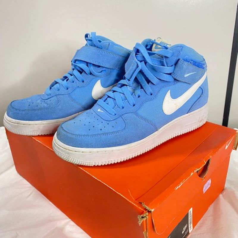 Air force 1 mid university sale blue