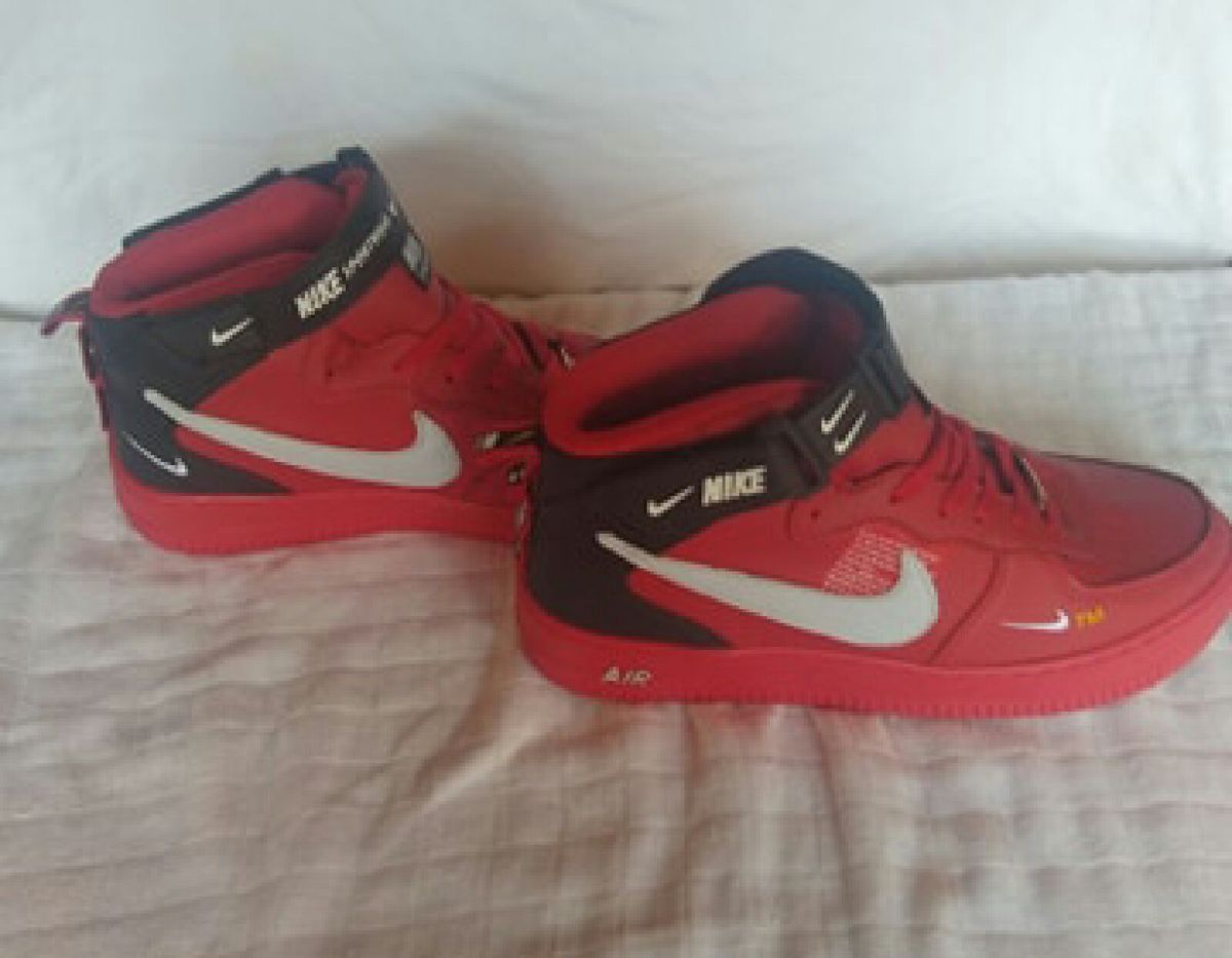 tenis nike air force vermelho masculino