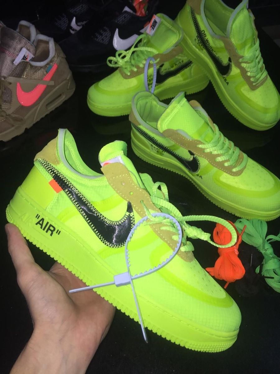 tenis nike off white verde