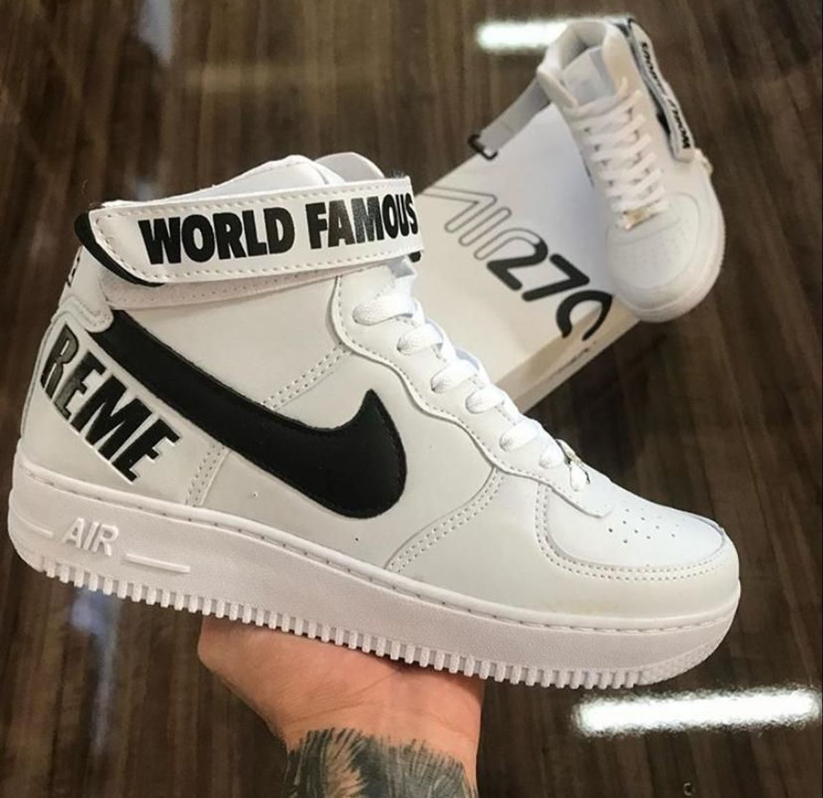Nike Air Force Cano Alto World Famous Unissex Branco Nº39 **poucas ...