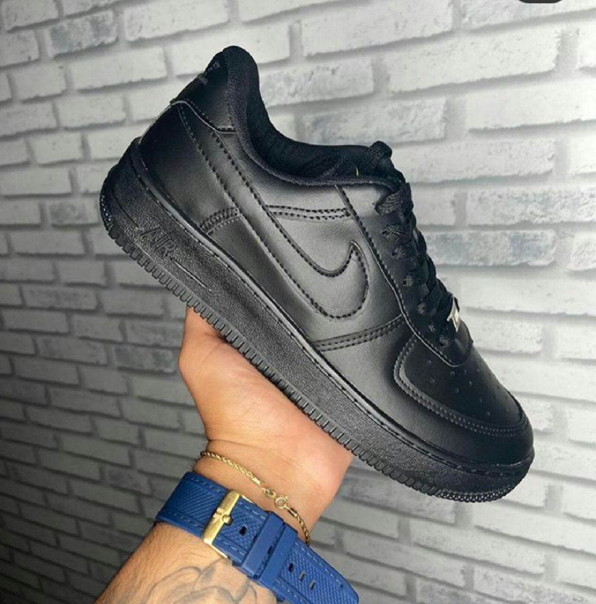 air force cano baixo preto