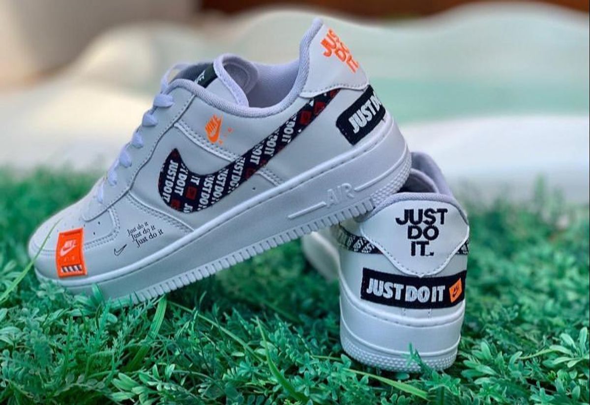 tenis nike just do it laranja