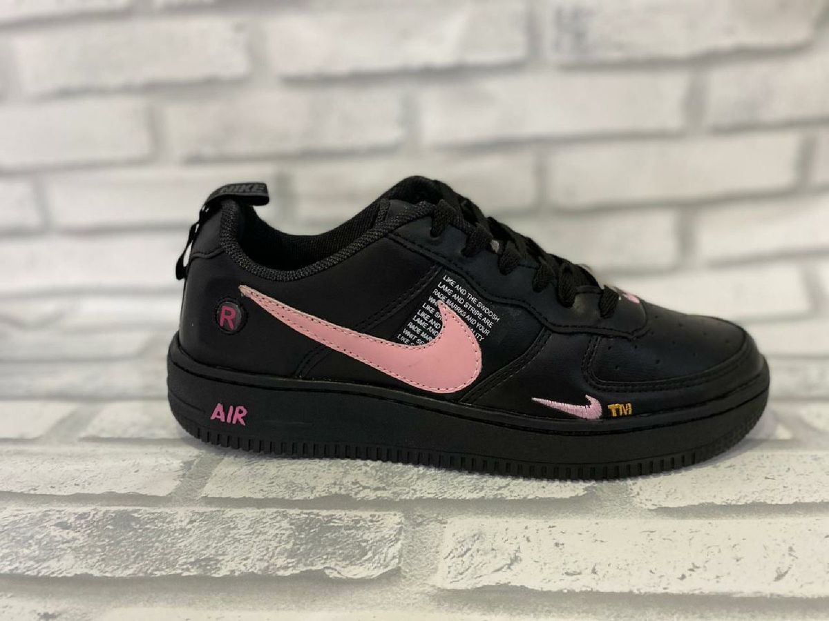 Nike air force hot sale preto com rosa