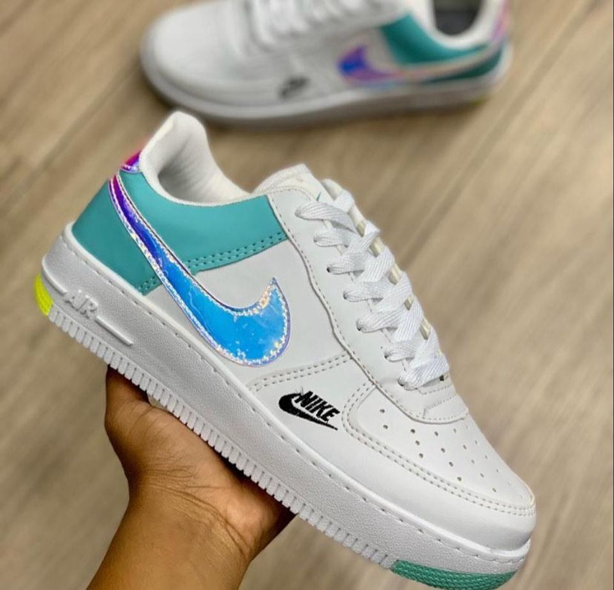 nike branco com azul