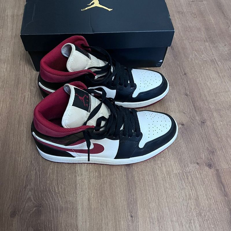 Nike air jordan 1 mid best sale gym red