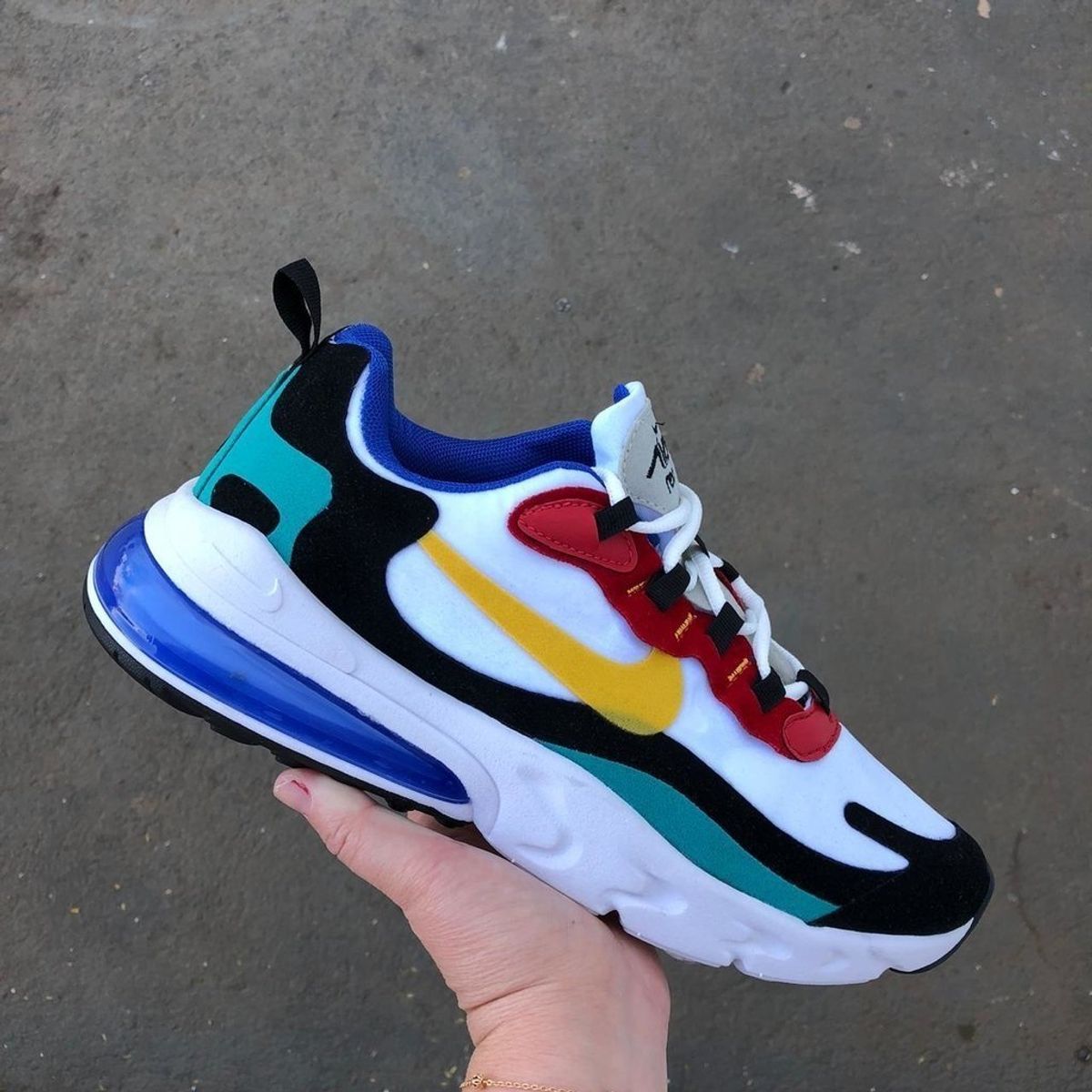 Air max 270 branco e sale azul