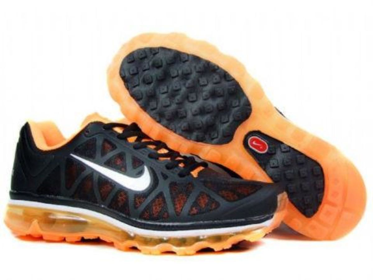 air max laranja e preto