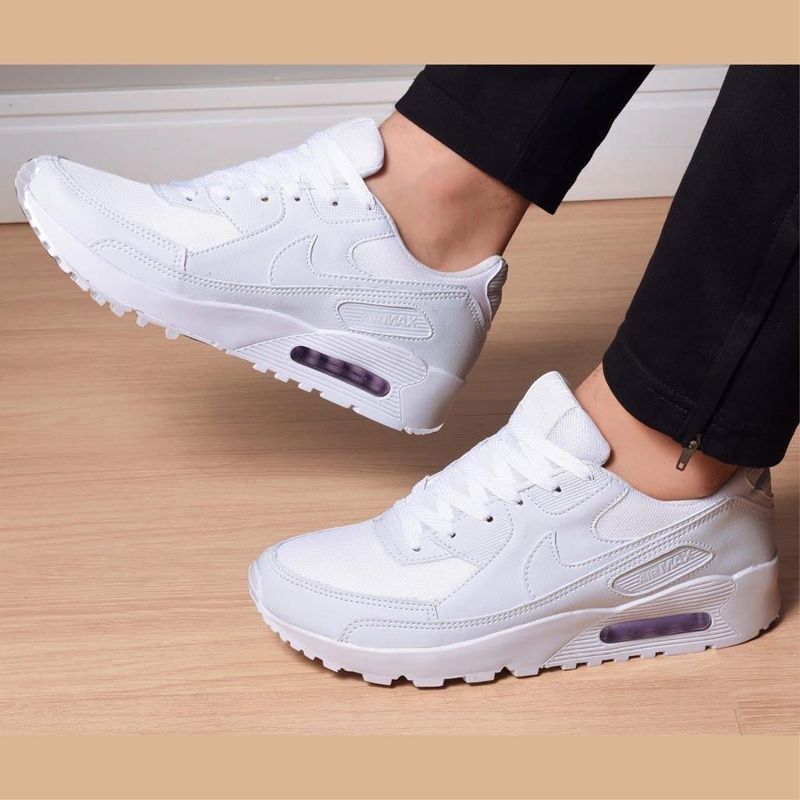 All white sale air max shoes