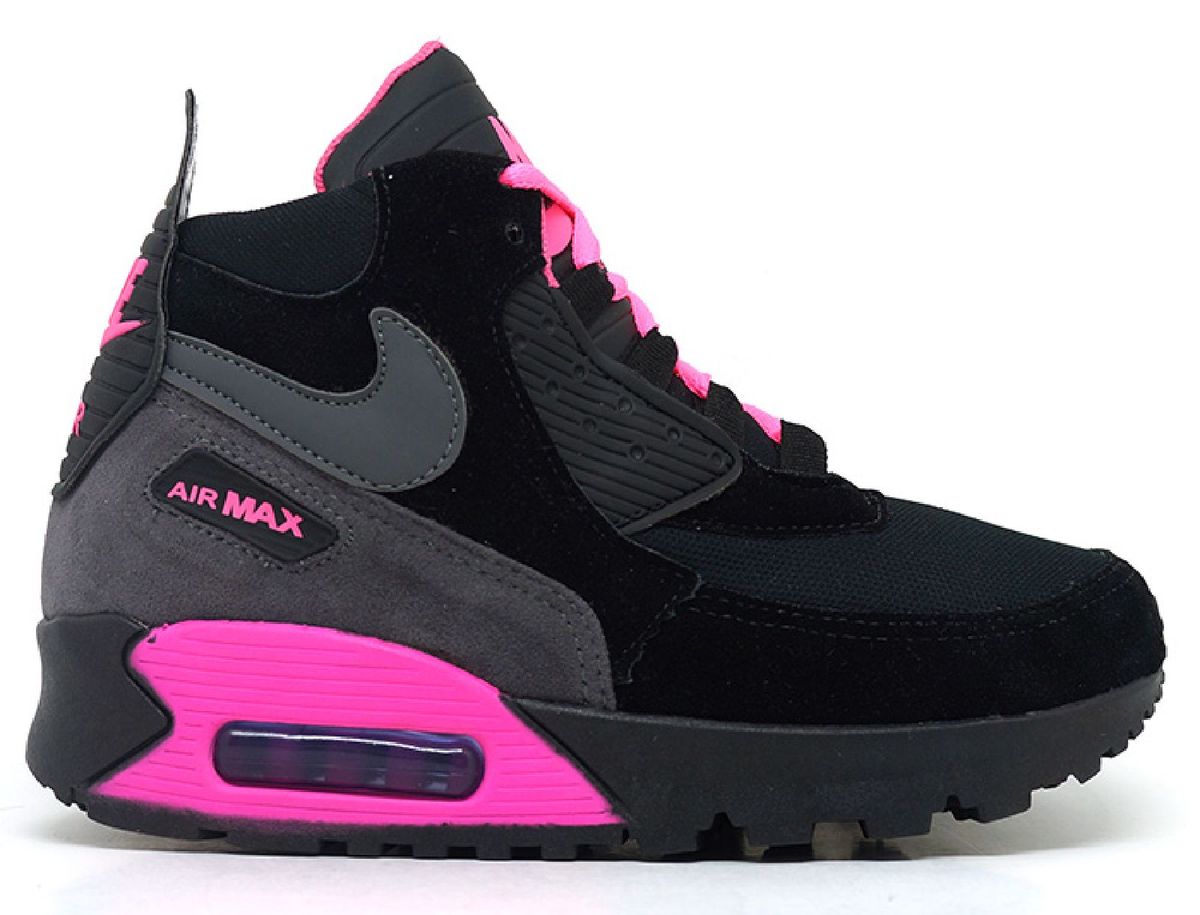 nike air max preto com rosa