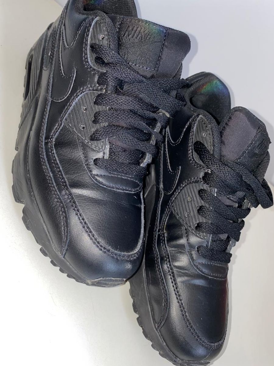 air max 90 couro preto