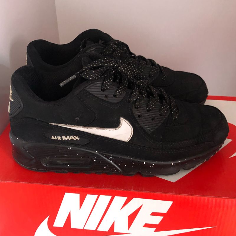 Nike air max 90 2024 preto e branco feminino