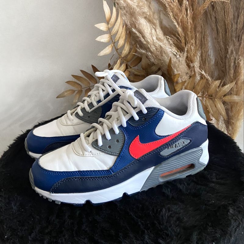 Nike Air Max 90 White Solar Red Obsidian T nis Masculino Nike Usado 90253748 enjoei