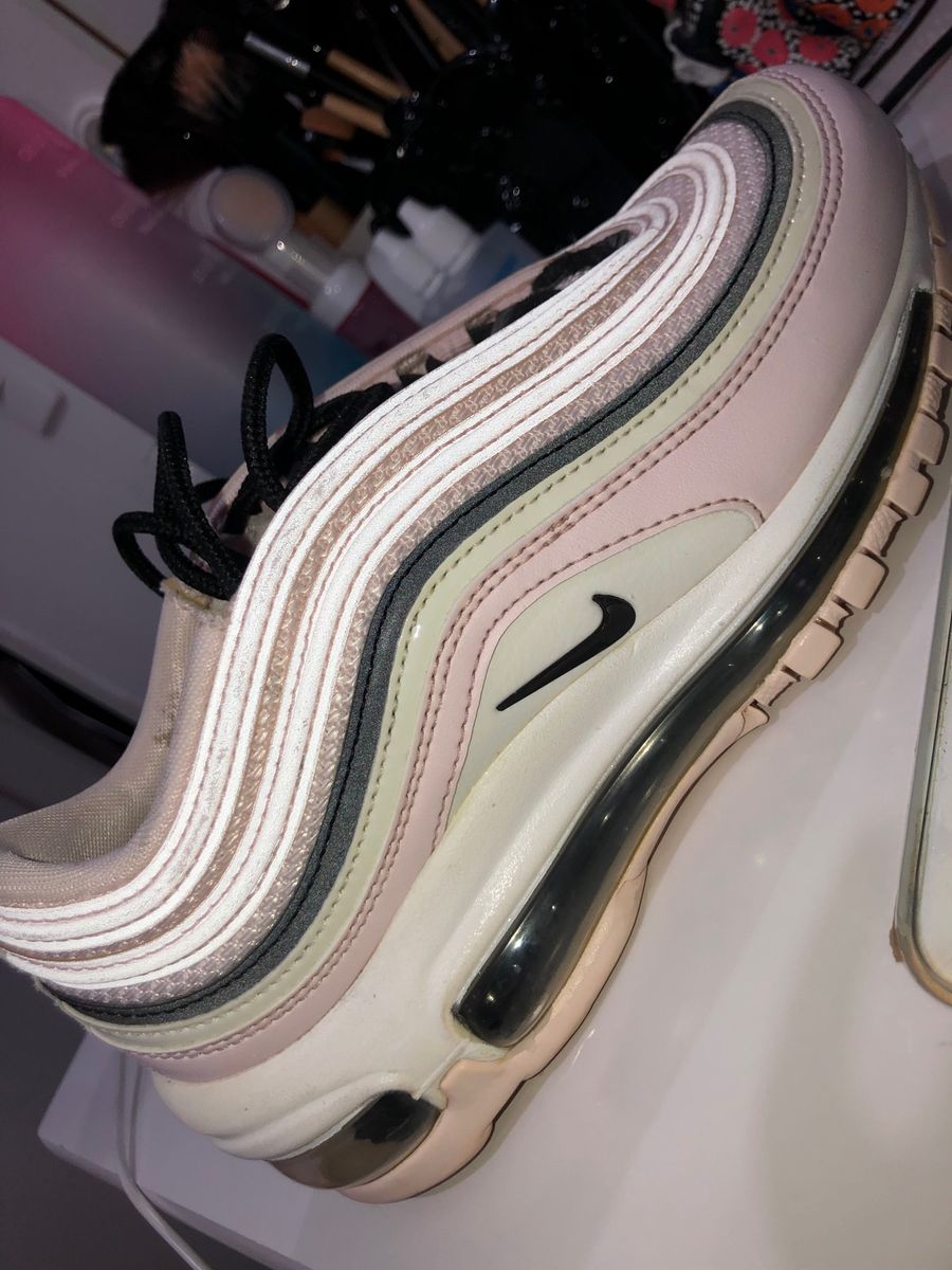 Nike Air Max 97 Tamanho 34 Rosa Claro e Preto T nis Feminino Nike Usado 83967838 enjoei