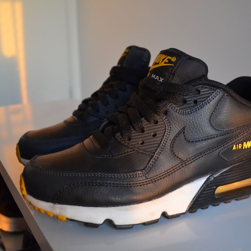 Tênis Masculino Nike Nike Air Max 90 Preto E Amarelo Tênis Nike