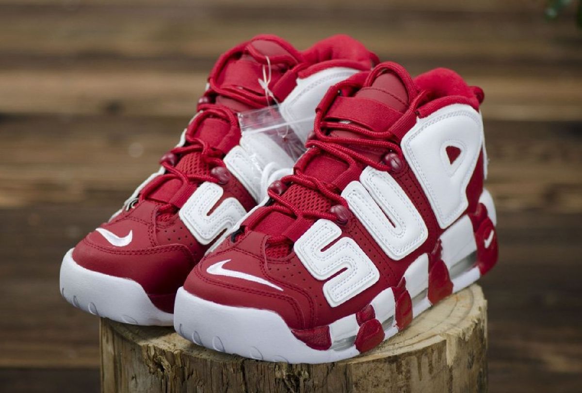 nike air more uptempo supreme red