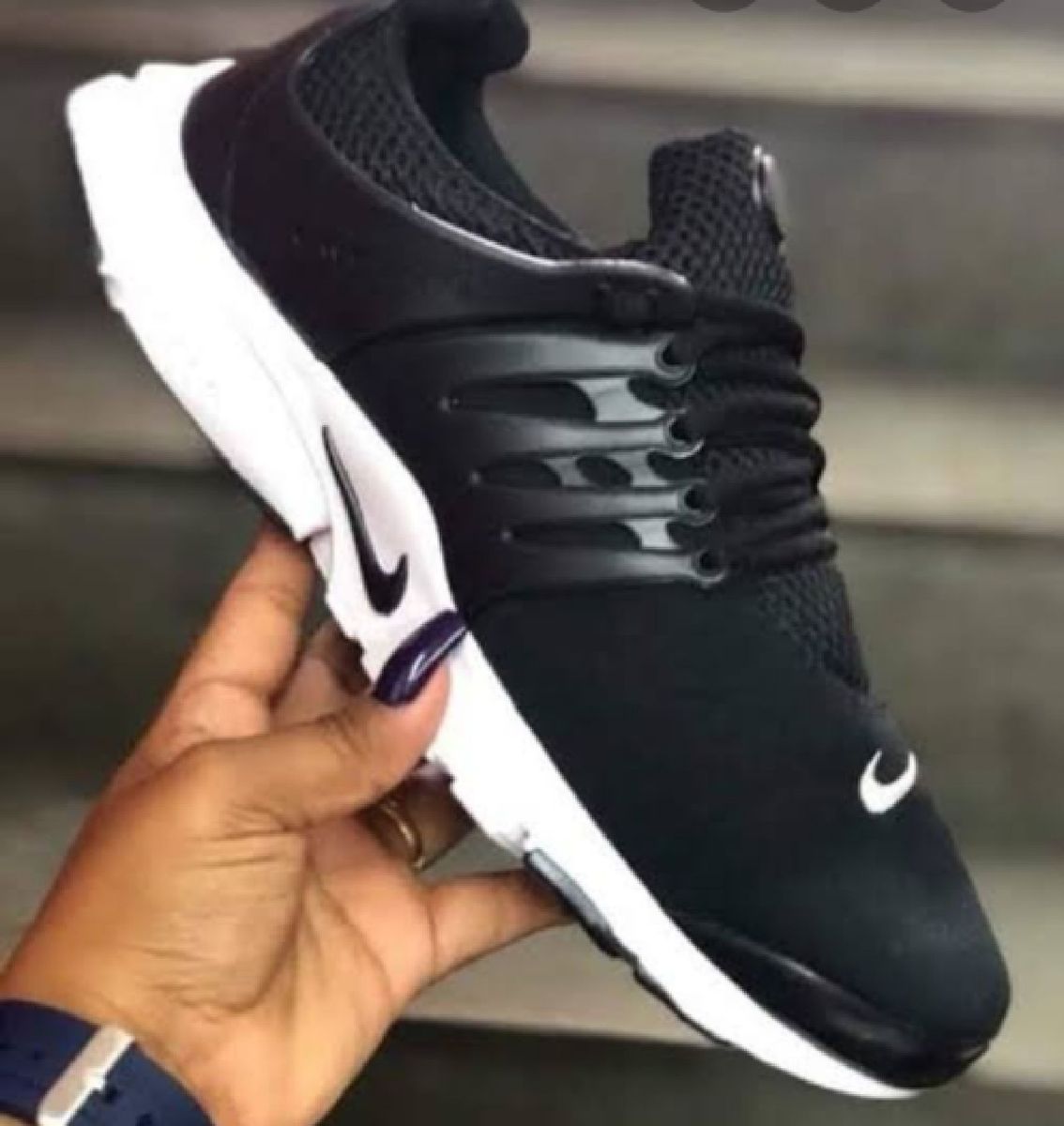 nike presto preto e branco