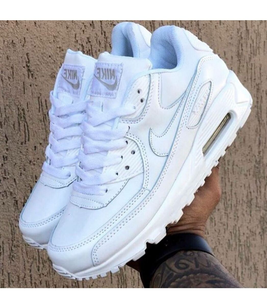 nike air couro branco