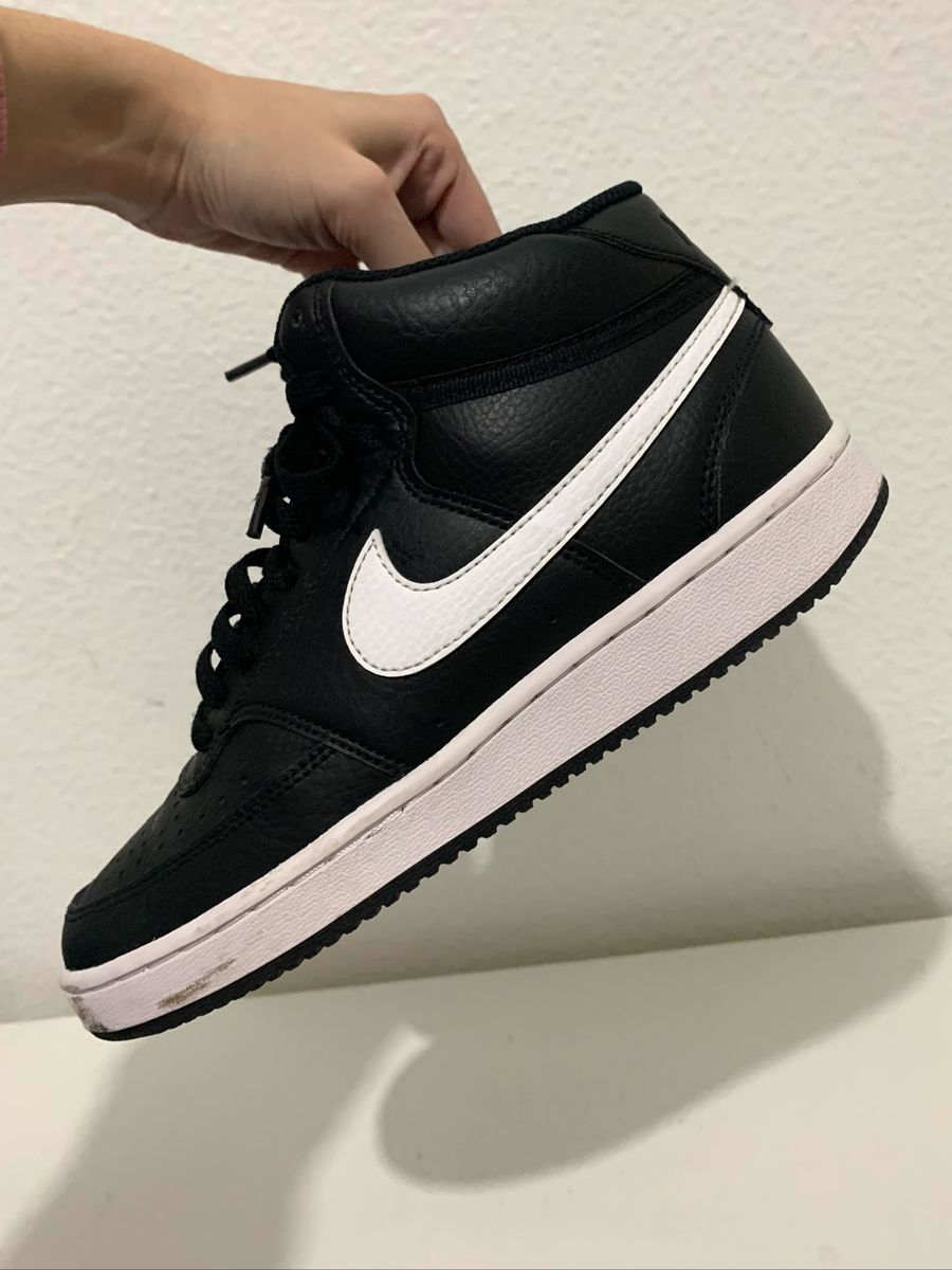 nike court vision high top black