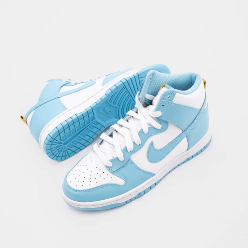 Nike sb dunk high blue 2024 and white