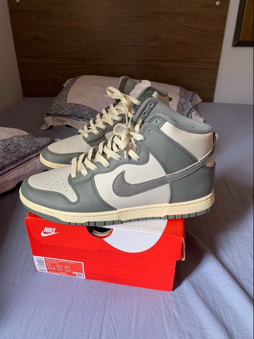 nike dunk high vintage grey