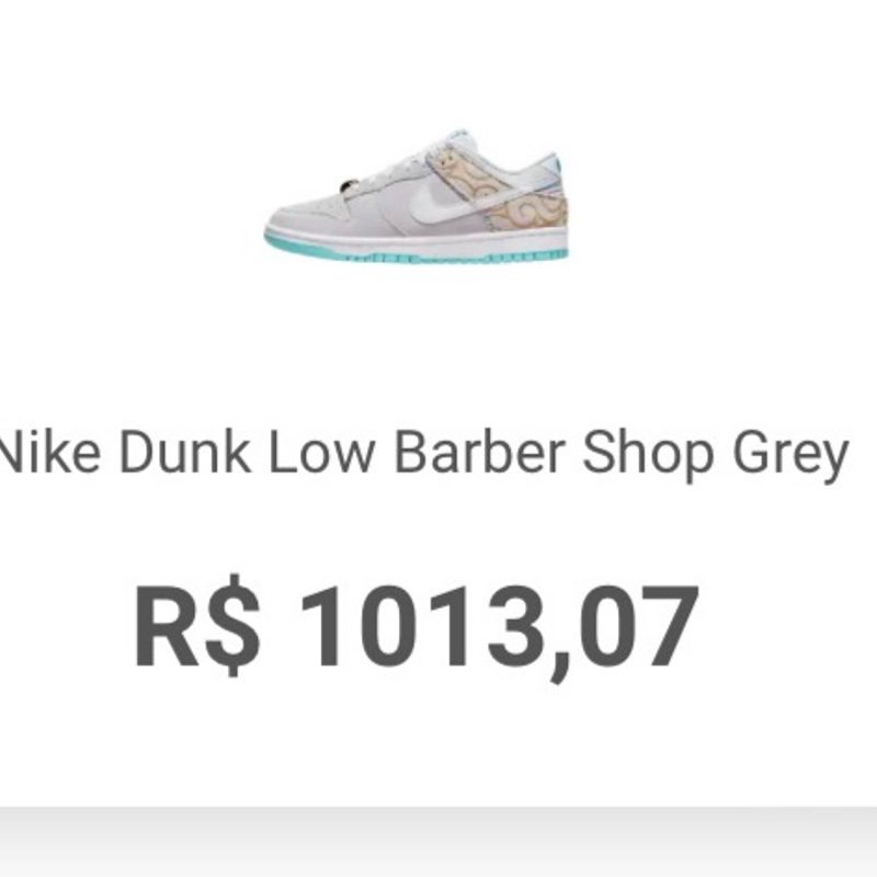Nike Dunk Low Barber Shop Grey | Tênis Masculino Nike Nunca Usado