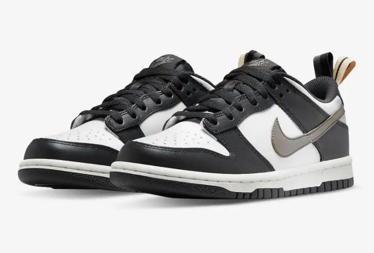 Nike Dunk Low Gs Black/White Metallic 35 Novo Usado 1x em Nike Dunk Low Gs Black/White Metallic 35 Novo Usado 1x em