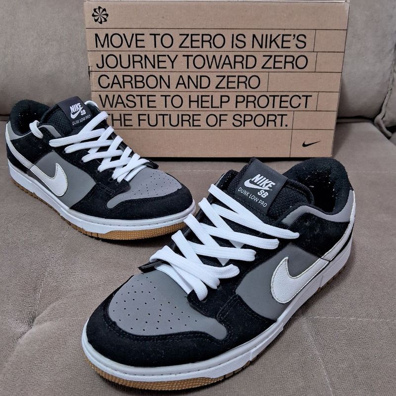 Nike Dunk Low Pro 41 Preto Cinza e Branco | Tênis Masculino Nike